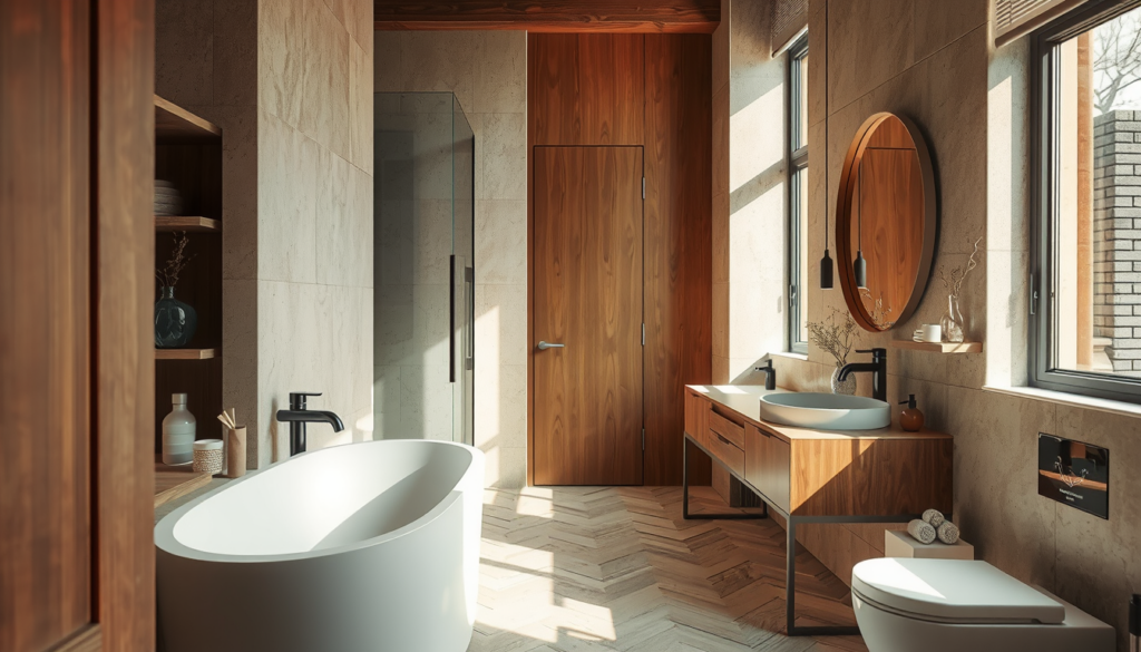 herringbone tile bathroom canada