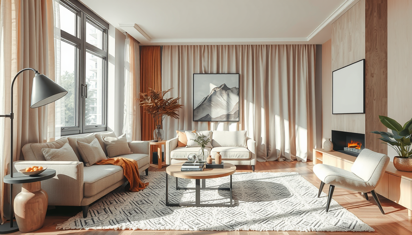 living room curtain
