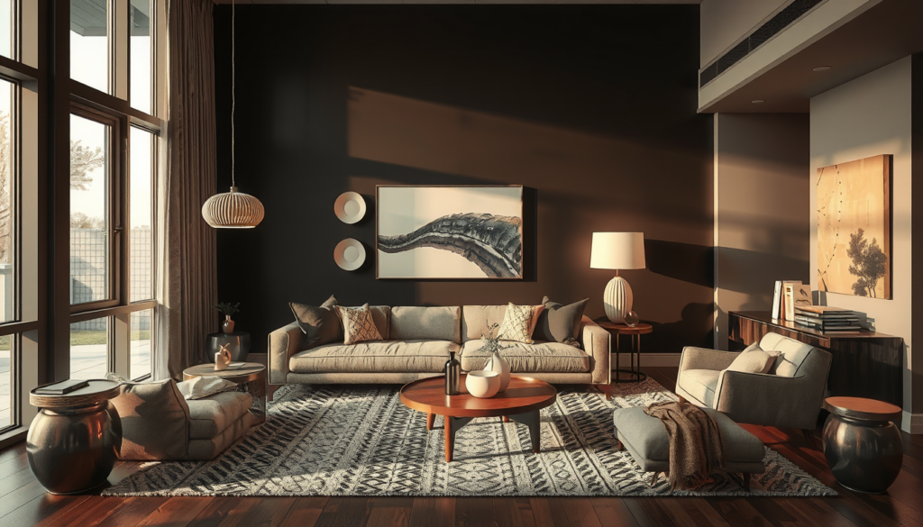 dark accent wall
